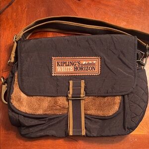 Kipling Black and Brown Messenger Bag